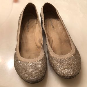 sparkly gold bandolino flats